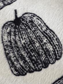 Miater 1pc Halloween Decor Throw Pillow Cover, Fluffy Jacquard Pumpkin Design For Living Room Bedroom, Fall And Thanksgiving