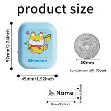 1pc Customized Stamps, Customized Names, Stamps, Waterproof Ornaments, Clothing, Printed Names, Washable And Non Fading Stamps, Customized Names, Customized Names, Gifts Halloween Gifts Waterproof, Quick Dry, Reusable, Seal, Compact, No-Iron High-Quality, Modern, Cartoon, Adorable, Cute Custom, Unique Ideal Gifts For Him Her, Boyfriend, Girlfriend, Dad, Mom, Family, Friends, Son, Daughter, School Students, Workers For Anniversaries, For Family's Day, For Birthdays Home, School, Office Graduation,Home Refresh - Multicolor - View 3