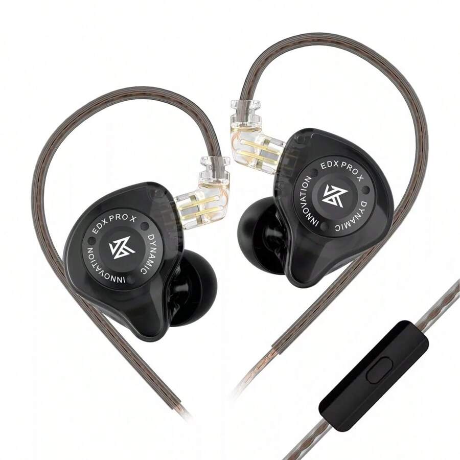 Audífonos Originales Kz Edx Pro X In-ear Dynamic Drive Earphone Hifi Heavy Bass Con Micrófono Para Celular Computadora Juegos - Negro - Ver 1