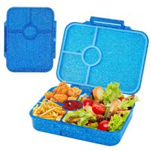 Hộp đựng cơm trưa Bento 4 ngăn Tritan có kim tuyến, chống rò rỉ, an toàn với lò vi sóng/máy rửa chén, quà tặng Giáng sinh, đồ dùng học tập - Nhiều màu - Xem 13