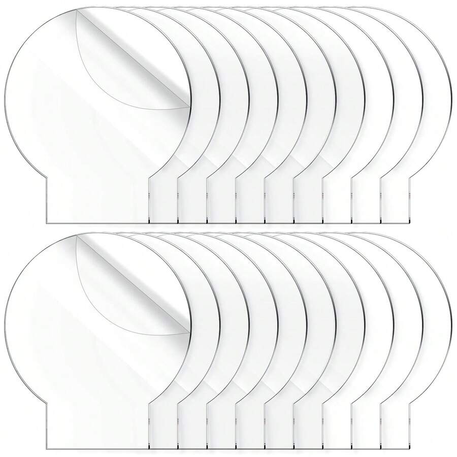 10 piezas Panel acrílico transparente con base de acrílico en bruto con protección de doble cara para tallado de paneles, manualidades DIY, proyectos de exhibición, para regalos, para festivales - transparente - Ver 1