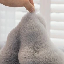Funda de sofá de felpa suave - Funda de sofá antideslizante 1 2 3 4 plazas Funda de sofá para sofá seccional, Funda de cojín de asiento de sofá de piel sintética mullida Protector de muebles en forma de L - Gris Claro - Ver 8