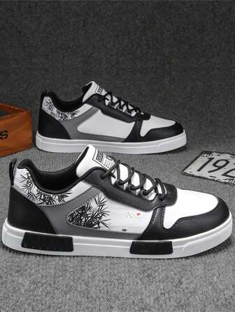Plus Size Men's White Sneakers, Latest Autumn/Winter Casual Thick Sole Non-Slip Durable Summer New Casual Sports Shoes, Lace-Up Outdoor Fashionable Versatile Non-Slip Durable Teenager Student Casual Sports Shoes, Size 47, Printed Fashionable Casual Sports Shoes, Men's Platform Round Toe Leather Casual Shoes, White Men's Shoes For Winter, Thermal Lined Warm High-Top Waterproof Snow Boots, Men's Warm Thermal Shoes