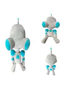 3D Alien Girl Plush Stuffed Doll - Blue and White - View 6