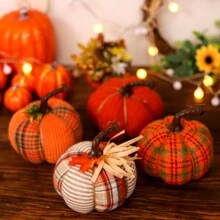 1 pièce de nouvelle décoration de citrouille en tissu pour la fête des récoltes, citrouille orange surdimensionnée avec poignée, décoration de fête de Thanksgiving, convient pour la décoration de la maison, la décoration de scène, la décoration de fête, la décoration de style fermier, la décoration de restaurant, Noël