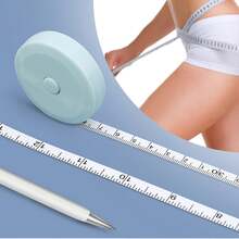 1pc Nordic Style Mini Retractable Ruler, Soft Tape Measure For Measuring Chest, Waist And Leg Circumference - Mini Retractable Ruler - Double-Sided Circumference Ruler - Retractable Ruler 1.5m - Automatic Precision Retractable Waist Measure Tape Ruler Y-Type Dual-Sided Circumference Ruler Household Measuring Tape - Mini Measuring Tape - View 3