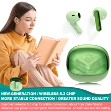 REMAX Remax Gaming Blue-Tooth Wireless Earbuds Earphone, ENC 2-Mic Noise Canceling Headphone, Open Magnetic Storage, 15min Fast Charging, Best Gift For Good Friend/Girlfriend, Boyfriend, Sister, Mom, New Year, Christmas, White/Purple