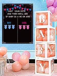 Gender Reveal Decorations - 54 Voting Gender Reveal Games Gender Reveal Ideas Boy Or Girl Baby Shower Games Party Supplies For Gender Reveal Voting Use Gender Reveal Decorbaby Shower Family Decorations Gifts