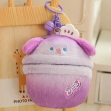 1 pieza Lindo colgante de perro de peluche, llavero, decoración de mochila, regalo - Multicolor - Ver 8