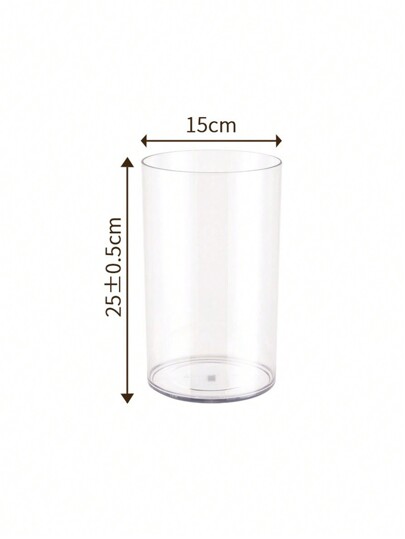 Plastic Transparent Flower Vase, High Transparency Imitation Glass Bucket, Shop Soaking Hydroculture Large Hydroponic Plants, Acrylic Vase Birthday Graduation Home Room view 6