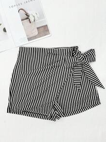 saia short feminina com forrado - Preto - Visão 1