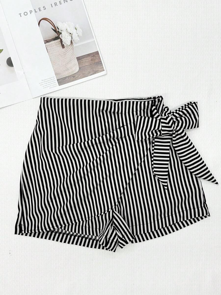 saia short feminina com forrado - Preto - Visão 1