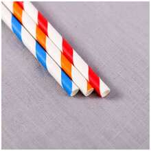 100/200 件彩色纸管一次性装饰饮料派对工艺纸吸管，适用于万圣节或圣诞节派对