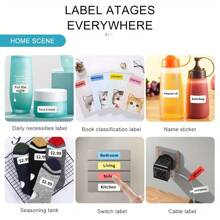 Marklife Marklife 1 Rolls 0.47x1.57inch (12*40mm) 150 Sheets Labels Different Color Lovely Thermal Label Paper, Waterproof, Five-Proof Protection, Premium Quality Paper - Perfect For Organizing & Labeling, For P11, P12, P15, P50 Inkless Printer,Used For Household Storage And Organization Labels, Name Tags, Gift Notes, Etc