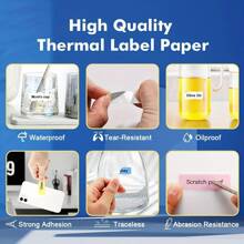 Marklife Marklife 1 Rolls 0.47x1.57inch (12*40mm) 150 Sheets Labels Different Color Lovely Thermal Label Paper, Waterproof, Five-Proof Protection, Premium Quality Paper - Perfect For Organizing & Labeling, For P11, P12, P15, P50 Inkless Printer,Used For Household Storage And Organization Labels, Name Tags, Gift Notes, Etc