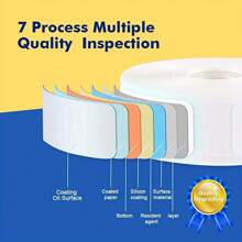 Marklife Marklife 1 Rolls 0.47x1.57inch (12*40mm) 150 Sheets Labels Different Color Lovely Thermal Label Paper, Waterproof, Five-Proof Protection, Premium Quality Paper - Perfect For Organizing & Labeling, For P11, P12, P15, P50 Inkless Printer,Used For Household Storage And Organization Labels, Name Tags, Gift Notes, Etc