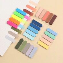 1 Snap In Fluorescent Color Transparent Sticky Note Arrow PET Sticky Note Combination Ins Morandi Index Stickers N Times Stickers Transparent PET Sticky Notes For Reading Marking And Office Information - Easy To Use And Reusable Adhesive - Multicolor - View 5
