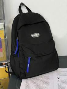 Fashion Solid Color Backpack Wholesale, Stylish Korean Version Casual Bookbag For College Girls, Large Capacity Backpack