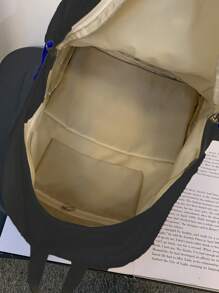 Fashion Solid Color Backpack Wholesale, Stylish Korean Version Casual Bookbag For College Girls, Large Capacity Backpack