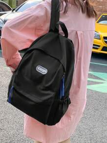 Fashion Solid Color Backpack Wholesale, Stylish Korean Version Casual Bookbag For College Girls, Large Capacity Backpack