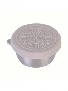 3pcs Stainless Steel Condiment Cups With Silicone Lids - Leak-Proof, Reusable Sauce Containers For Picnics And Holidays - Multicolor - View 2