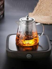 1 件 304 不锈钢玻璃茶壶带过滤器，耐热，适用于家庭、餐厅、办公室和露营，夏季和冬季饮料供应 - 透明 - 查看 9