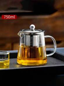 1 件 304 不锈钢玻璃茶壶带过滤器，耐热，适用于家庭、餐厅、办公室和露营，夏季和冬季饮料供应 - 透明 - 查看 8