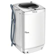 Portable Full-Automatic Washing Machine Top Load 3.5kg Multifunctional 2 In 1 Laundry Washer/Spinner W/Drain Pump And Long Hose - White - View 5