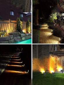 2 piezas/1 pieza Luz de estaca de tierra solar con 2 LED, foco de césped con cambio de color multicolor, ajustable 180°, se enciende y apaga automáticamente de día y de noche, para jardín, caminos, patio, parque, fiestas al aire libre, festivales - Multicolor - Ver 4