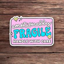1PC Emotionally Fragile Sticker | Mental Health Awareness | Cute And Inspirational Design | Perfect For Laptops, Water Bottles, And Notebooks | High Quality Vinyl | Unapologetically You | Feel Your Feelings And Spread Positivity - Multicolor - View 11