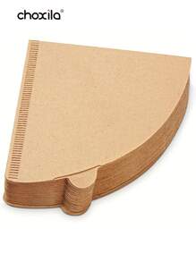 choxila 40pcs/100pcs/200pcs Coffee Filter, V-Shaped Coffee Filter Paper, Unbleached Natural Paper Filter, Disposable Coffee Tea Filters For Pour Over And Drip Coffee Maker Back To School