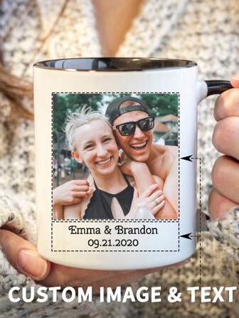 1個 パーソナライズされた写真入りコーヒーマグ、パーソナライズされた記念日用フォトマグ、パーソナライズされた写真マグ、写真/テキスト入りマグ、カビ防止カスタムフォトコーヒーマグ、再利用可能な上品でかわいいモダンなカスタムパーソナライズされたユニークな贈り物 彼氏彼女 父母 家族 友人 記念日 バレンタイン 母の日 誕生日 子供の日 父の日 卒業 結婚式 新築祝い ダイニング リビング 寝室 オフィス ティールーム ホーム スクール 祝祭カレンダー
