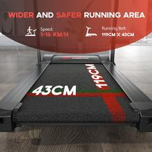Folding Walking Running Treadmill 3.0HP, 1-16KM/H, 0-15% Auto Incline, Bluetooth, 18 Programs, 150kg Capacity - Black - View 5