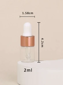 10pcs/Set 2ml Mini Rose Gold Cap Glass Dropper Bottle Set For Essential Oils, Etc., Living Room Home Bedroom Bathroom House Decor, Travel Stuff, Wedding, Party, Birthday, Gifts For Men Mom Dad Friends, New Years, Accessories, Funny Gift, Portable Accessories Storage - Rose Gold - View 2