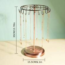 1pc Simple Rotating Iron Jewelry Rack - Necklace Display Rack 2.9K+ Sold Provided By Valentine Day
