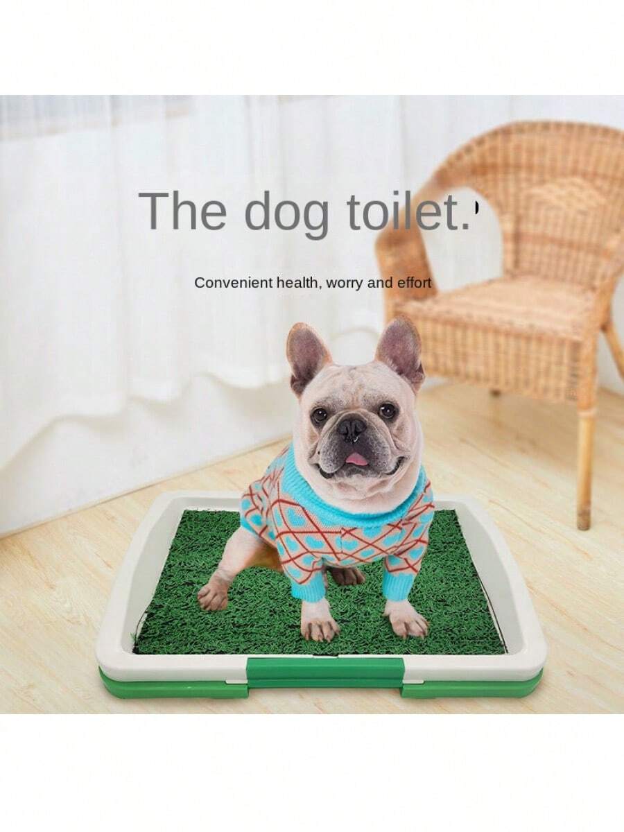 3Layer Potty Patch Pet Toilet Mat, Indoor Flat Grid Grass Lawn Puppy