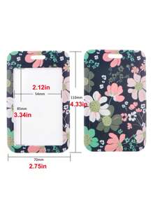 1 Set mit Blumen- und Pflanzenmuster Lanyard + Ausweishalter Kombination, Ausweishalter für Personalausweis, Arbeitsausweis, Arzt, Krankenschwester, Brustkartenhalter, Lehrer Lanyard, Schlüsselband, Ausweiskordel, einzeln oder kombiniert verwendbar, Schulmaterial, Schulbeginn