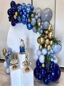 5/10/12/18 Inch Navy Blue Oval Latex Balloon - Perfect Wedding, Graduation, Anniversary, Cowboy Themed Party Decoration - Deep Blue Balloon Wreath - Birthday Photo Props, Room Decoration, Interior Decoration, And Celebration Site Arrangements.,