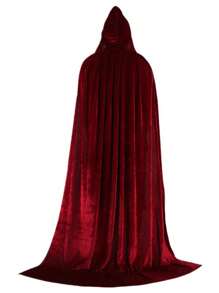1 pieza Capa con capucha unisex para fiestas y actuaciones, con tela, ideal para varios festivales, disfraz de Halloween, diablo, vampiro, disfraz, accesorios de disfraz de festival, capa negra de Navidad