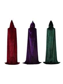 1 pieza Capa con capucha unisex para fiestas y actuaciones, con tela, ideal para varios festivales, disfraz de Halloween, diablo, vampiro, disfraz, accesorios de disfraz de festival, capa negra de Navidad