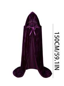 1 pieza Capa con capucha unisex para fiestas y actuaciones, con tela, ideal para varios festivales, disfraz de Halloween, diablo, vampiro, disfraz, accesorios de disfraz de festival, capa negra de Navidad