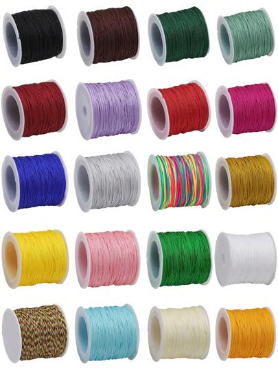 50M 0.8mm Colored Jade Thread  Nylon Rope, Used For Making DIY Jewelry Beads Weaving Rope, Bracelets Decorations And Chinese Knots