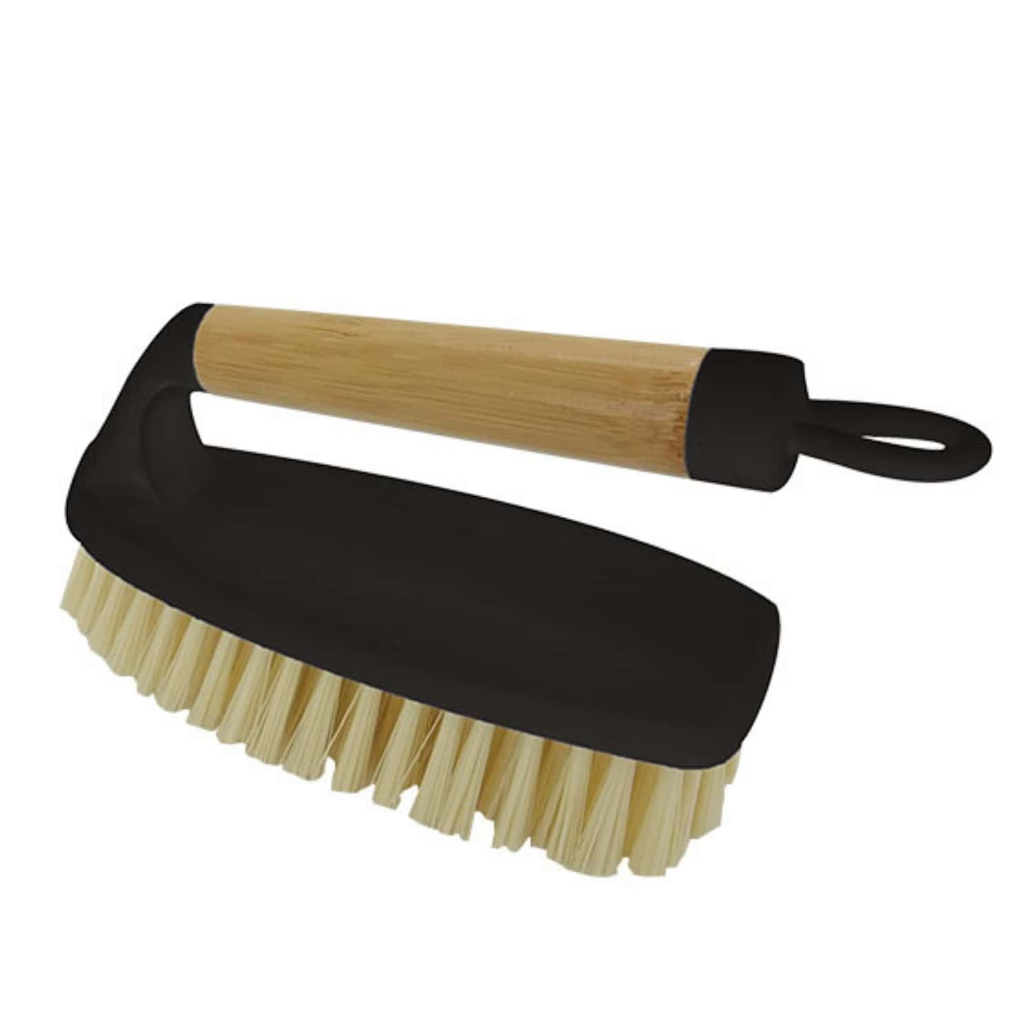 Laundry Brush Bamboo Handle Cleaning Brush Carpet Tennis Multipurpose Tank - 黑色 - 查看 1