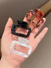 Set de 5 pinzas de plástico para el cabello de mujer de 2 pulgadas con degradado de colores negro, blanco, gris y estampado de leopardo. Accesorio de moda adecuado para la vida diaria, maquillaje, combinación de atuendos, garras de orejas de leopardo, pinzas para el cabello, pinzas para el cabello, sujetadores para el cabello, recogedor de cabello, elegante, útiles escolares, accesorios de cabello de otoño e invierno para mujer para vacaciones - Multicolor - Ver 2