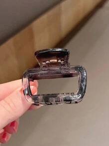 Set de 5 pinzas de plástico para el cabello de mujer de 2 pulgadas con degradado de colores negro, blanco, gris y estampado de leopardo. Accesorio de moda adecuado para la vida diaria, maquillaje, combinación de atuendos, garras de orejas de leopardo, pinzas para el cabello, pinzas para el cabello, sujetadores para el cabello, recogedor de cabello, elegante, útiles escolares, accesorios de cabello de otoño e invierno para mujer para vacaciones - Multicolor - Ver 5