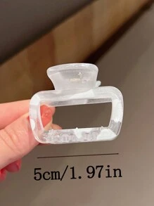 Set de 5 pinzas de plástico para el cabello de mujer de 2 pulgadas con degradado de colores negro, blanco, gris y estampado de leopardo. Accesorio de moda adecuado para la vida diaria, maquillaje, combinación de atuendos, garras de orejas de leopardo, pinzas para el cabello, pinzas para el cabello, sujetadores para el cabello, recogedor de cabello, elegante, útiles escolares, accesorios de cabello de otoño e invierno para mujer para vacaciones - Multicolor - Ver 3