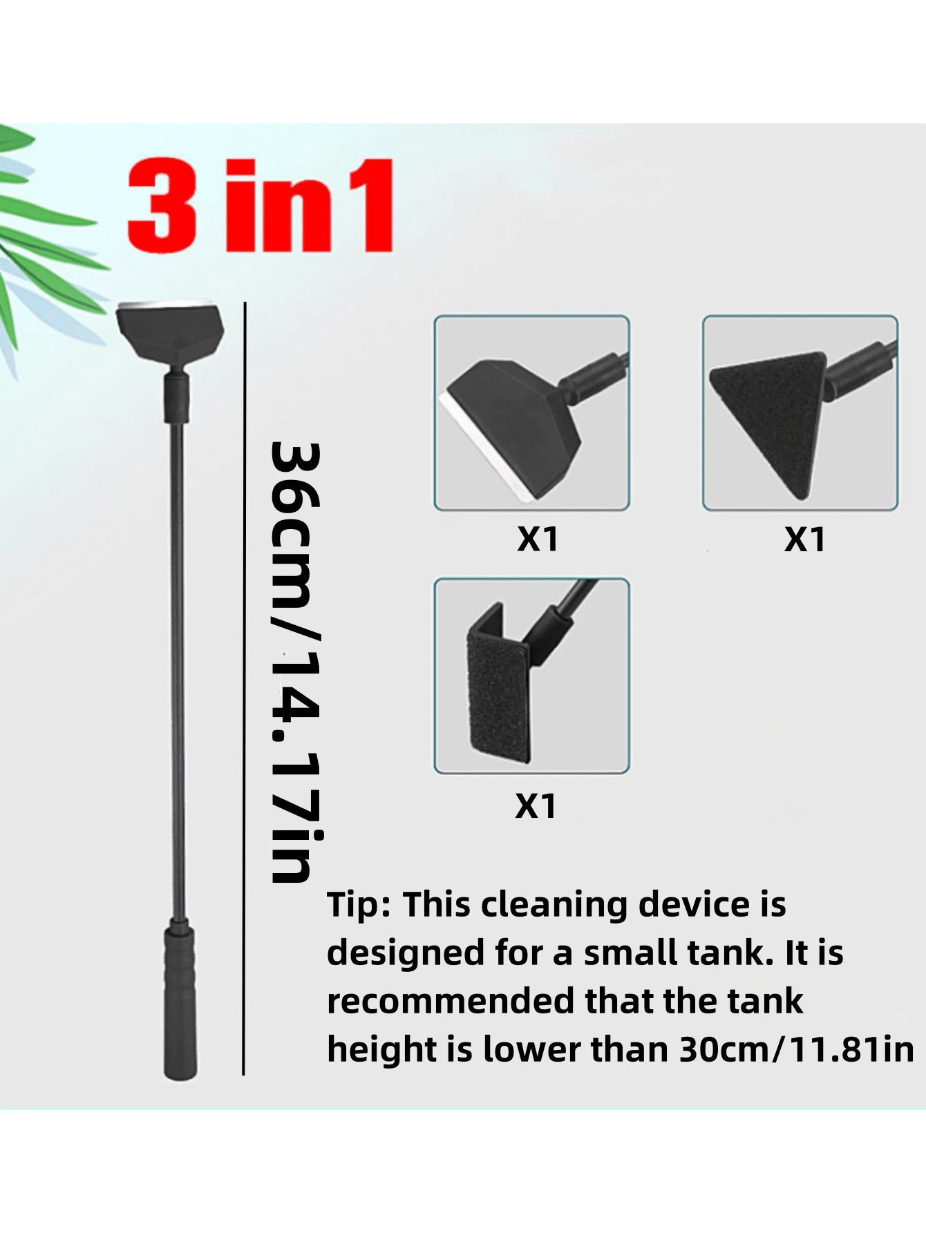 3 In 1 Aquarium Cleaning Tool Set Small Fish Tank Cleaning Tools