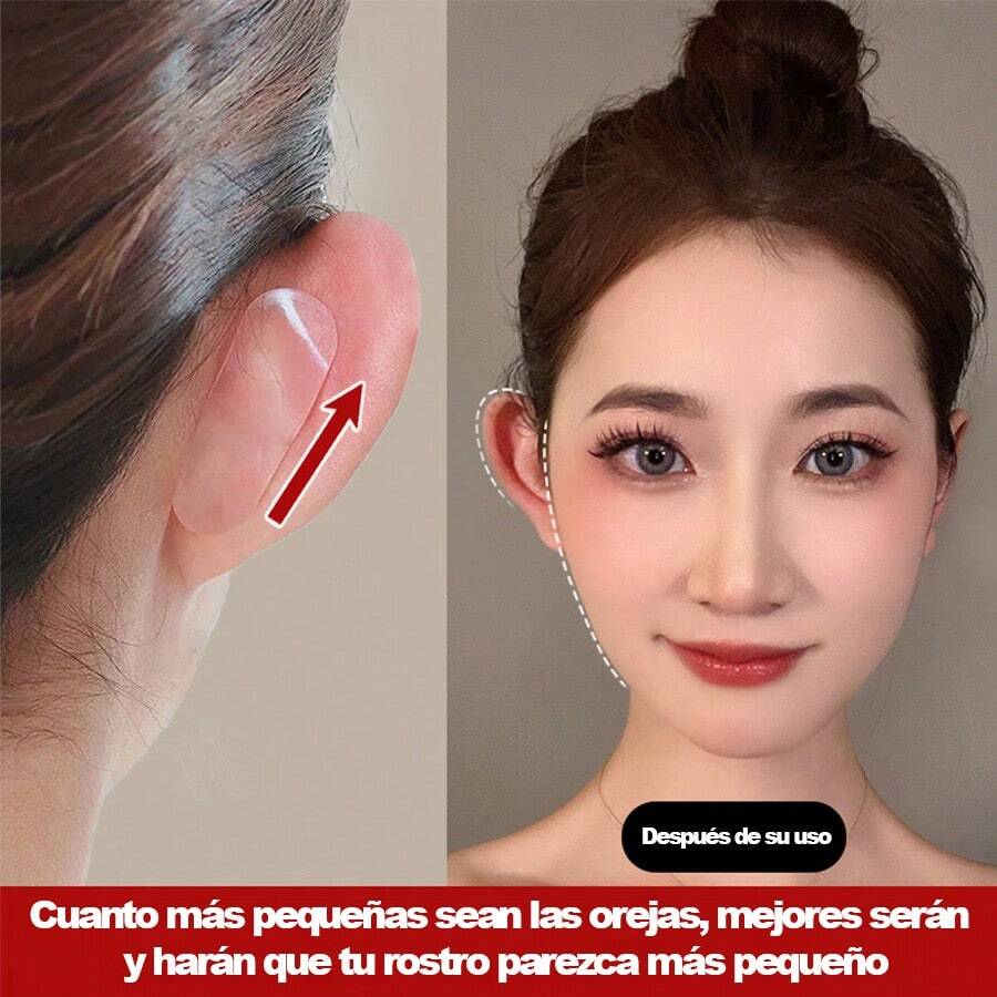 12 Piezas Juego De Cintas Para Arreglar Orejas, Pegatinas Para Orejas De Elfo, Artefactos De Soporte Para Orejas, Cinta De Doble Cara Para Arreglar Orejas, Hacer Que Tu Cara Parezca MáS PequeñA Y Almohadillas Con Alcohol Para Limpiar Tus Orejas Incluidas. - Rosa - Ver 1
