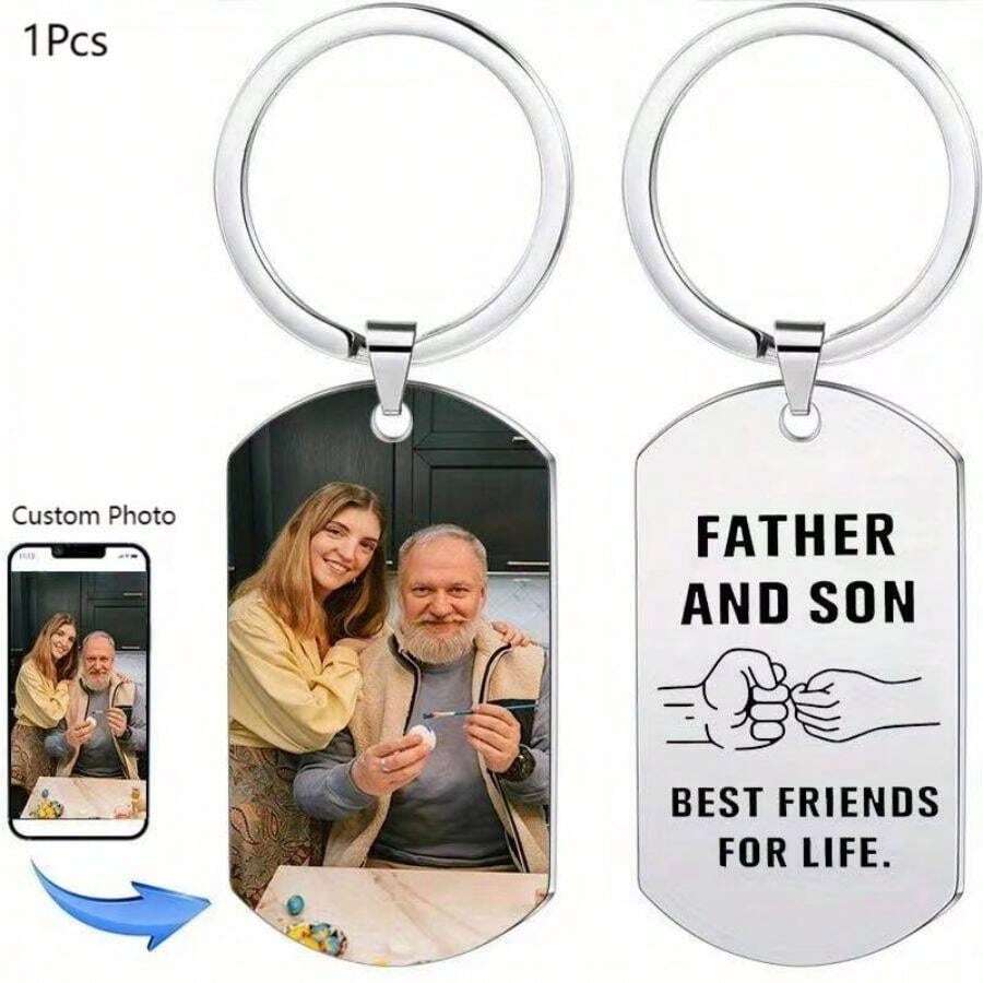Lot De 10 Porte-Clés En Acier Inoxydable Personnalisables - Gravure Texte Libre - Cadeau Mariage, Anniversaire, Remise De Diplôme