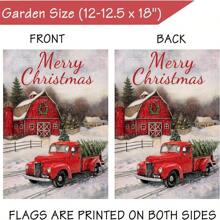 1 Stück Weihnachten Buffalo Check Gartenflagge, doppelseitige karierte Kranz Schwarz & Schneemann Gartenflagge, Winter Feiertag Yard Außen Weihnachtsdekoration, 30*45CM - Mehrfarbig - Übersicht 13